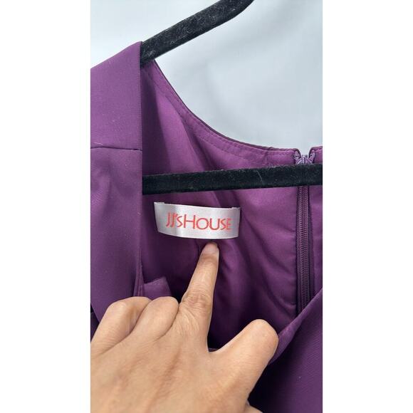 JJ’s House A-Line V-neck Tea-Length Chiffon Mother of the Bride Dress  sz 4 - Picture 9 of 10